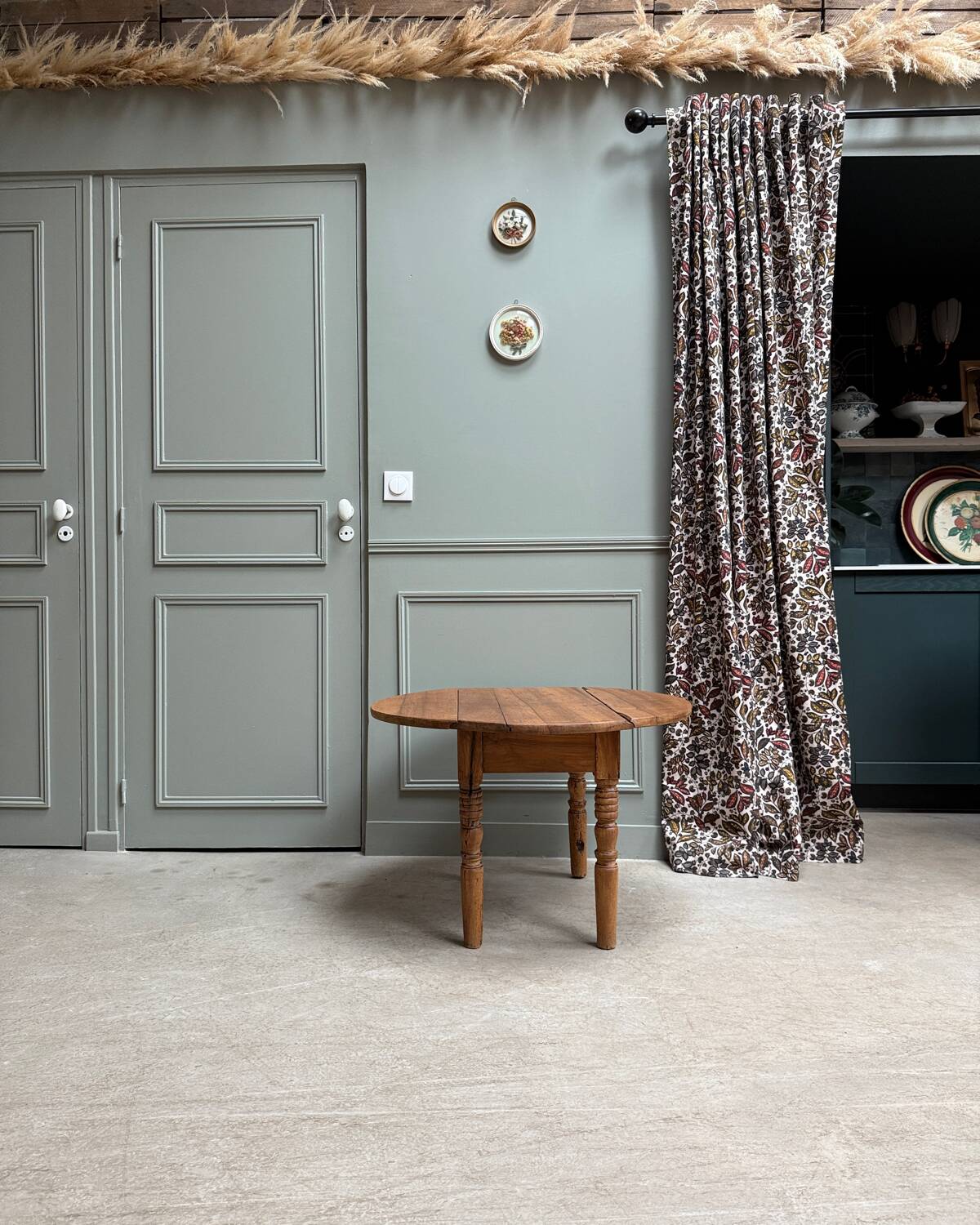 Table basse ronde à volets (rénovée)