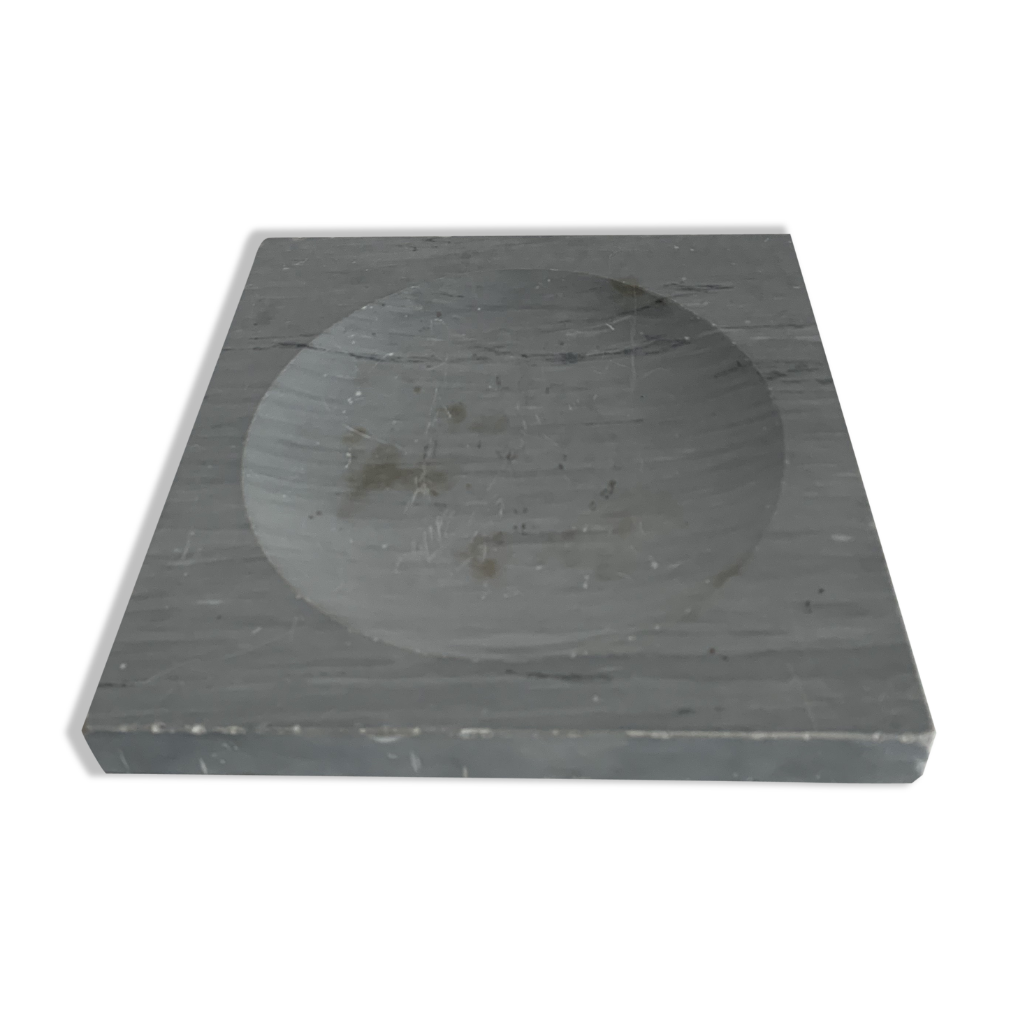 Grey grey square marble ashtray