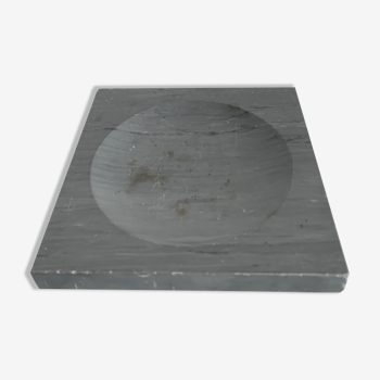 Grey grey square marble ashtray