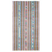 1970s Vintage Turkish Oushak Handmade Wool Cotton Blue Runner Rug 163x306