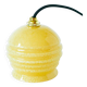 Small glass ball pendant from Clichy with flared neck, Yellow, 1930