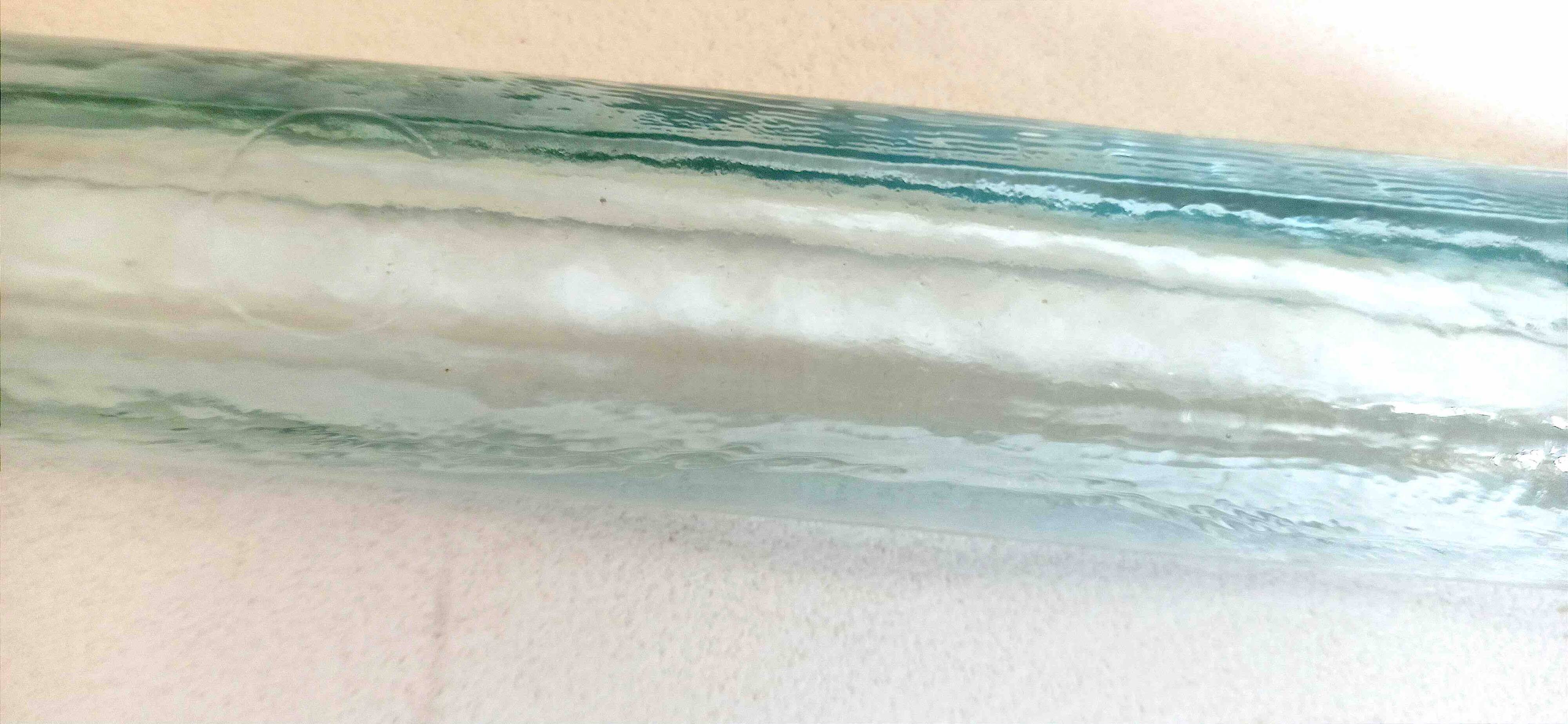 Elongated glass dish from the 70s Length 38 cm