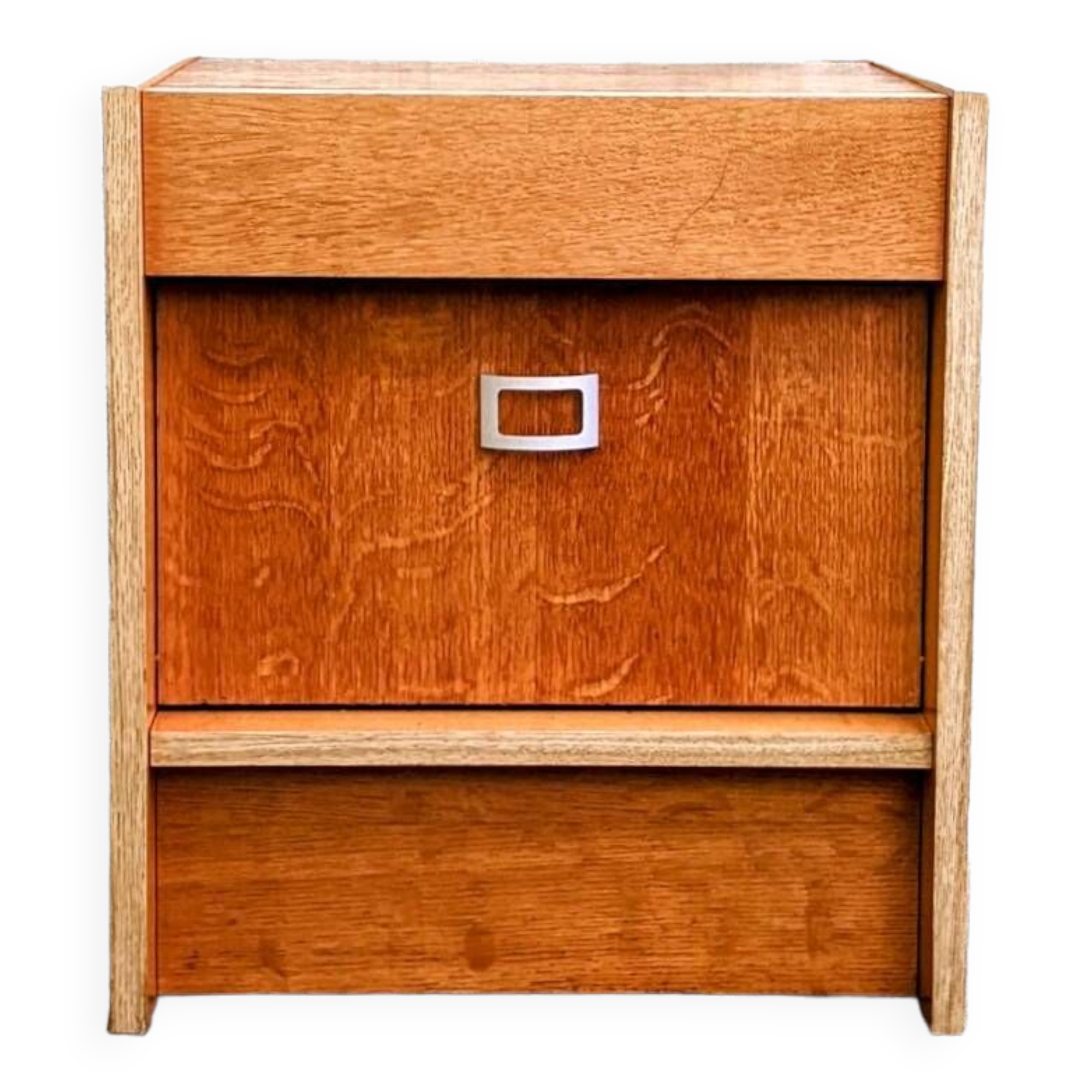 Golden oak bedside table from the 70s