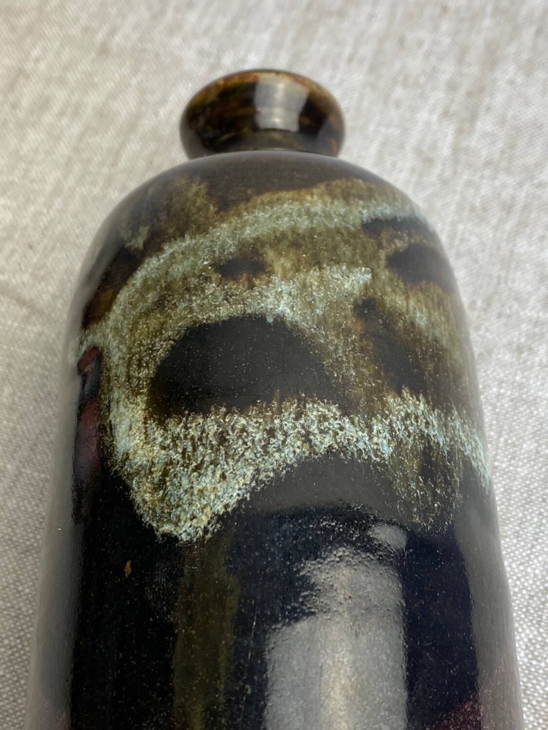 Glazed stoneware vase