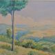 JL PONT (20th century) "Hilly Landscape" Signed watercolour