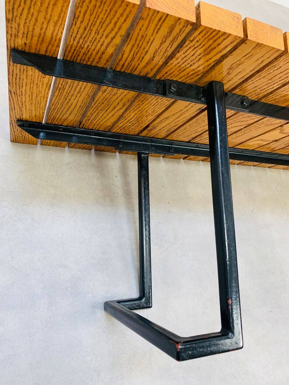 1950s coffee table in the style of Alain Richard, wood and metal.