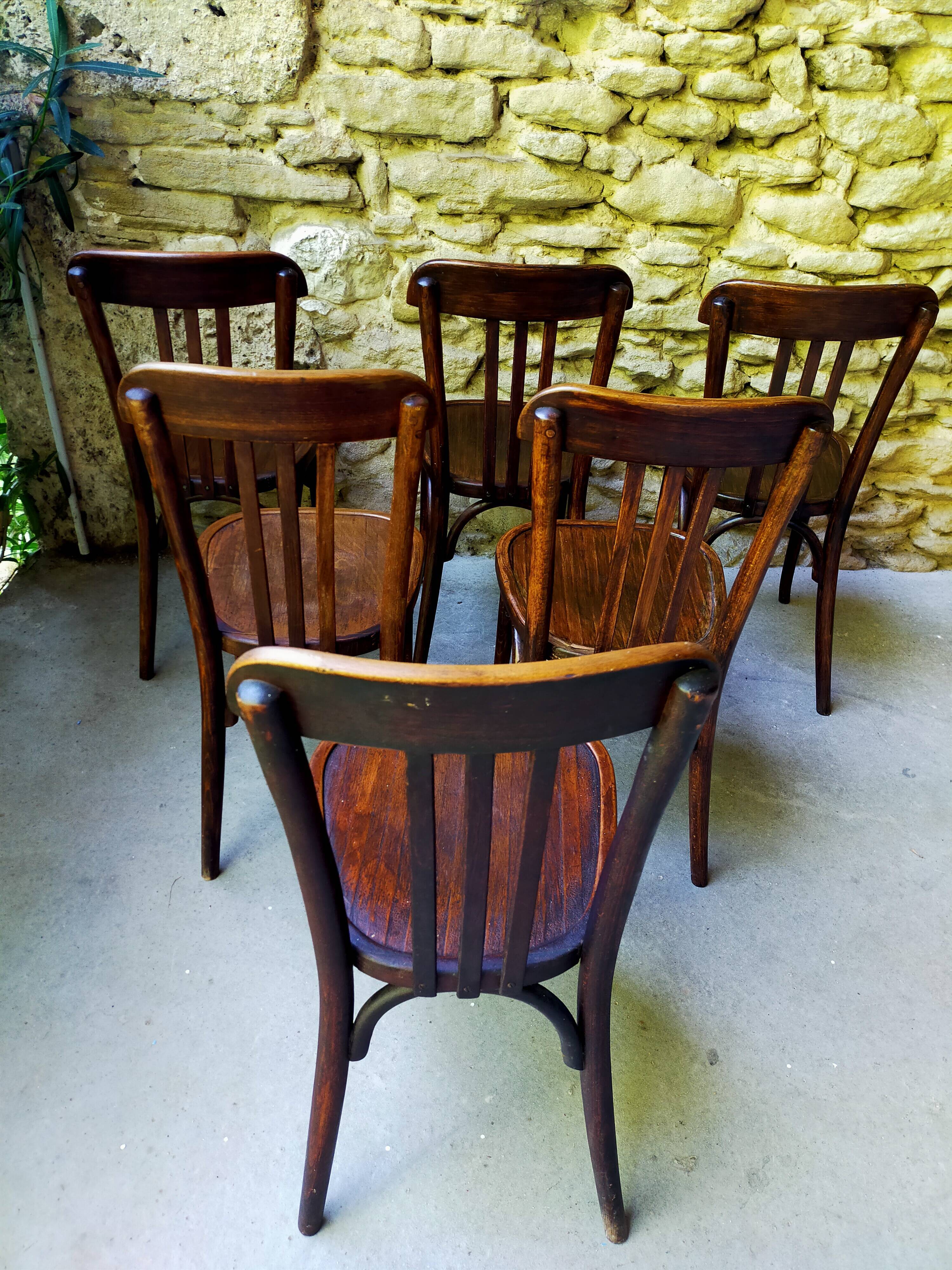 Set of 6 Baumann bistro chairs