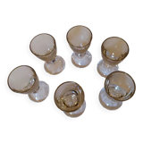 6 crystal digestive glasses
