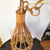 Rattan pendant lamp design 60s - 70s