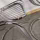 Lot de 4 chaise design en métal chromé années 70