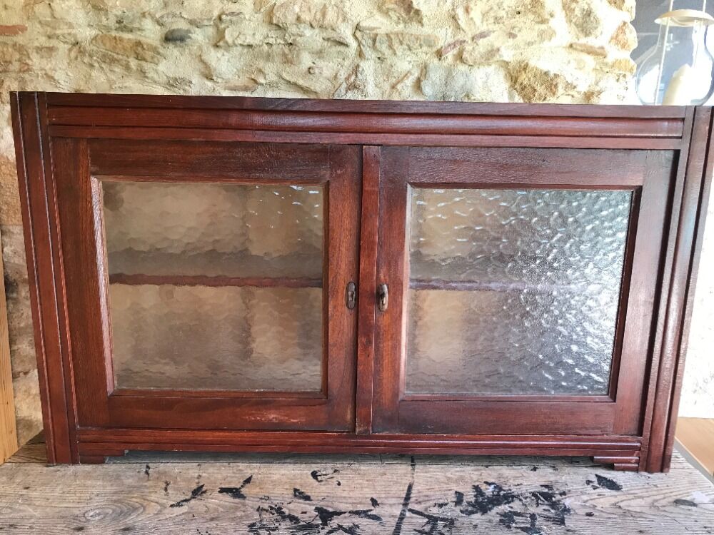 Placard de campagne vaisselier meuble haut vitré
