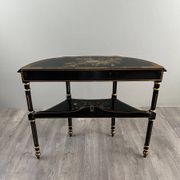 Console Demi-Lune Peinte et Dorée, Style Louis XVI, XXe Siècle