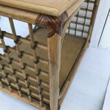 Wicker rattan coffee table 60s-70s