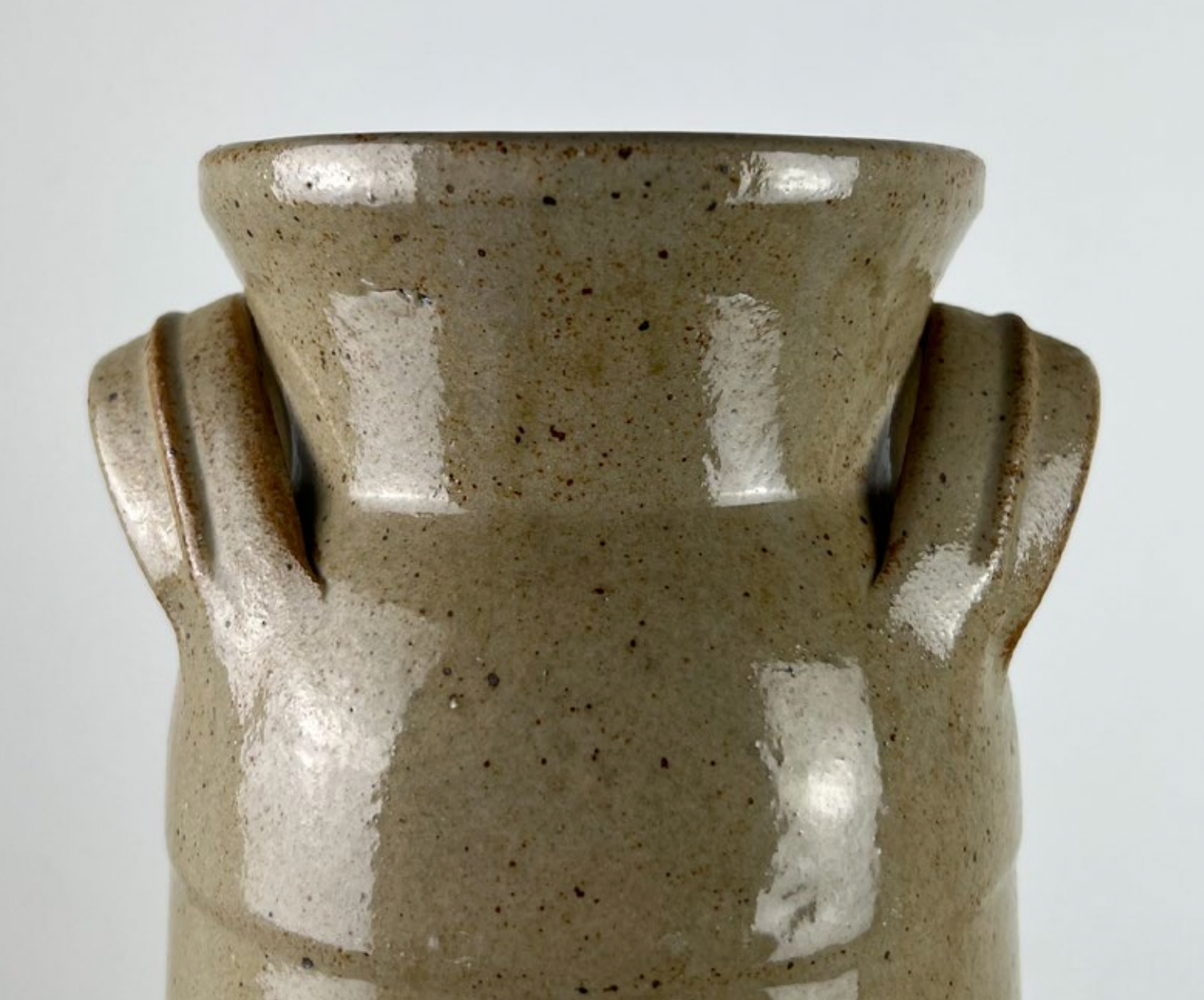 Pot en grès beige vintage