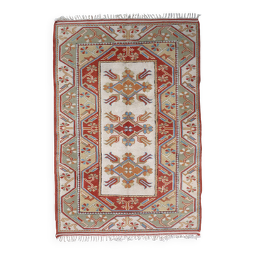 Tapis vintage turc Kars fait main en laine – 116 x 175 cm – Années 1960