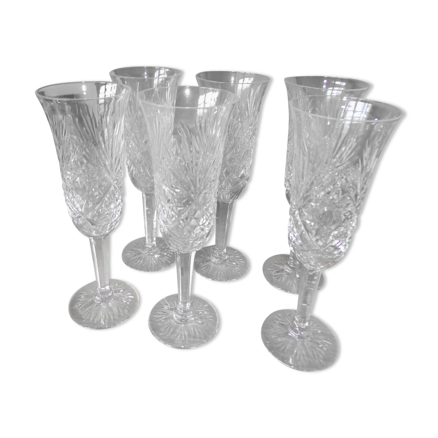 6 flutes à champagne Saint Louis