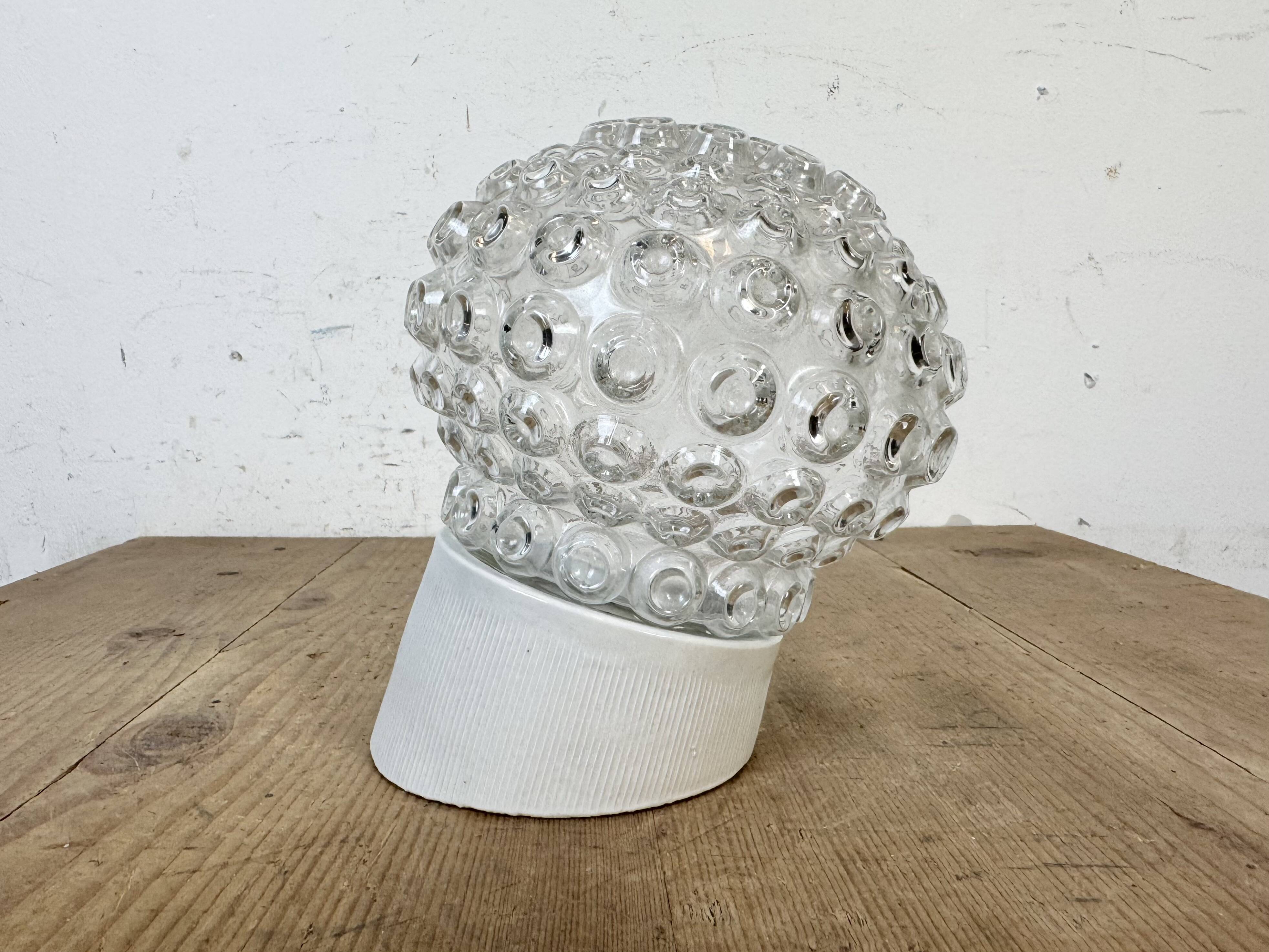 Vintage White Porcelain Wall Light, 1970s