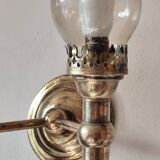 2-light wall light in brass and glass tulips