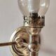 2-light wall light in brass and glass tulips