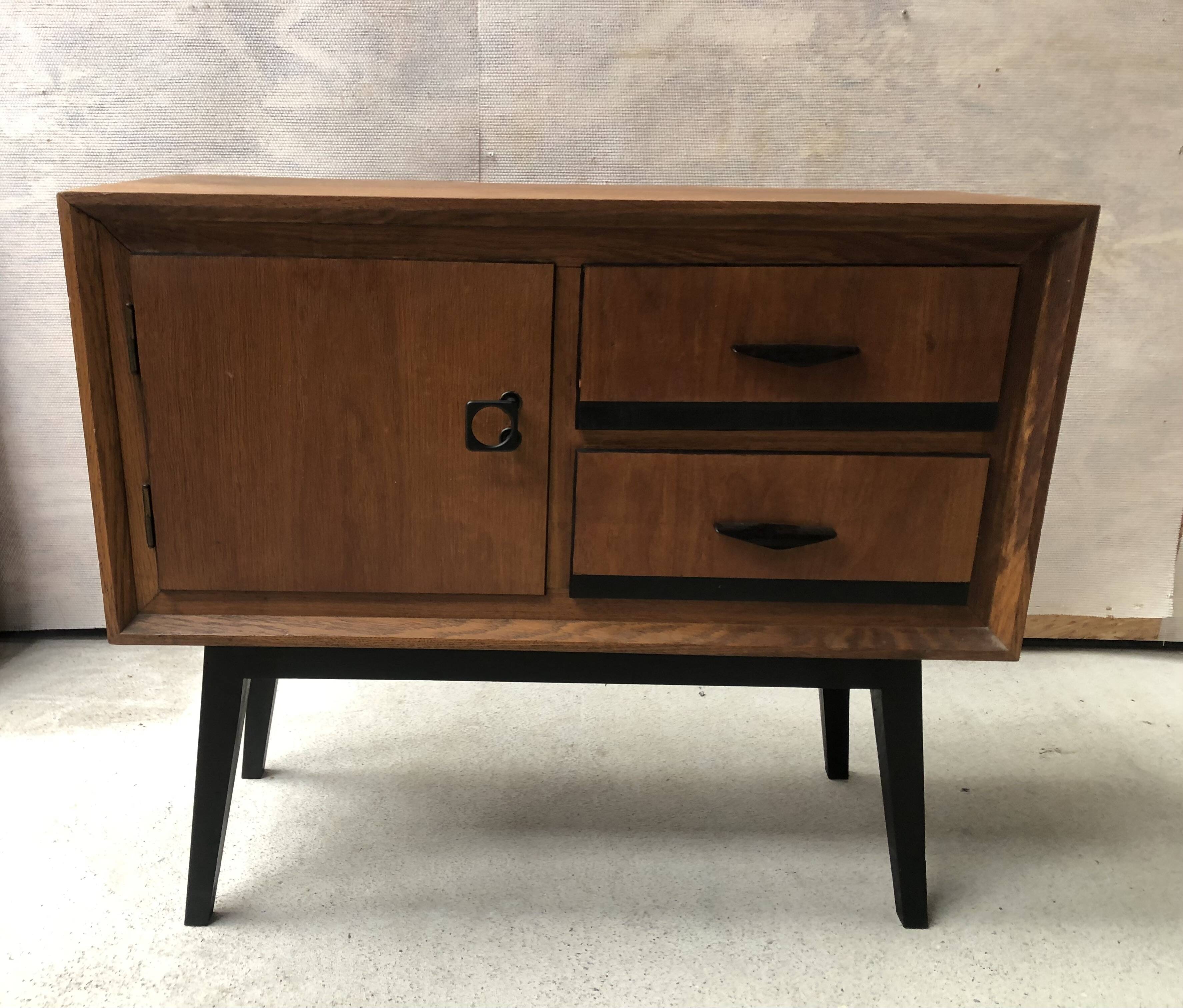 Small row of vintage storage furniture from the 1960s
