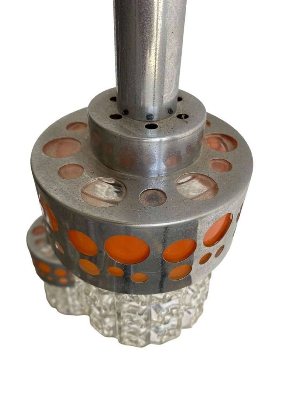 CASCADE LAMP / VINTAGE SOLID CHROME CHANDELIER