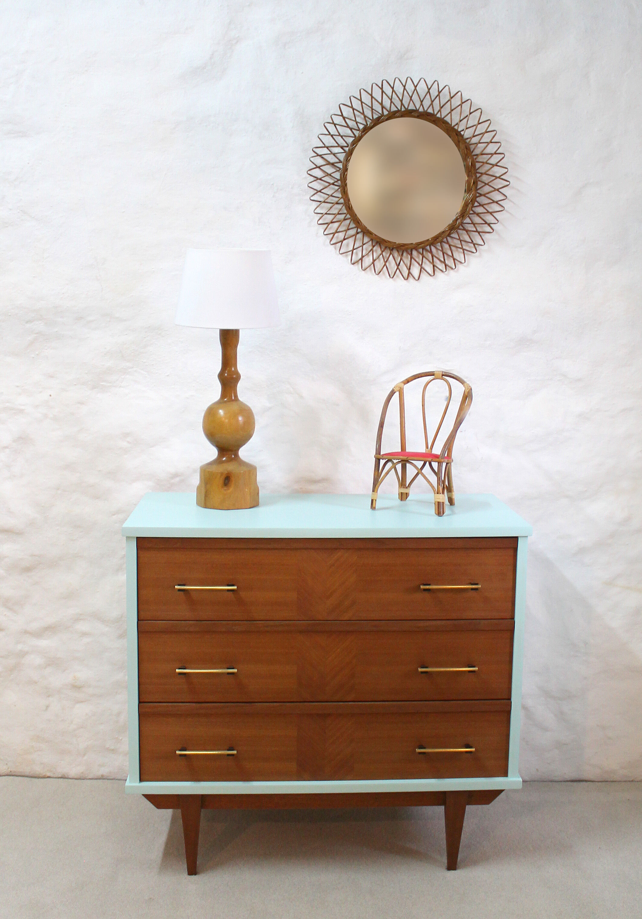 Blue chest of drawers