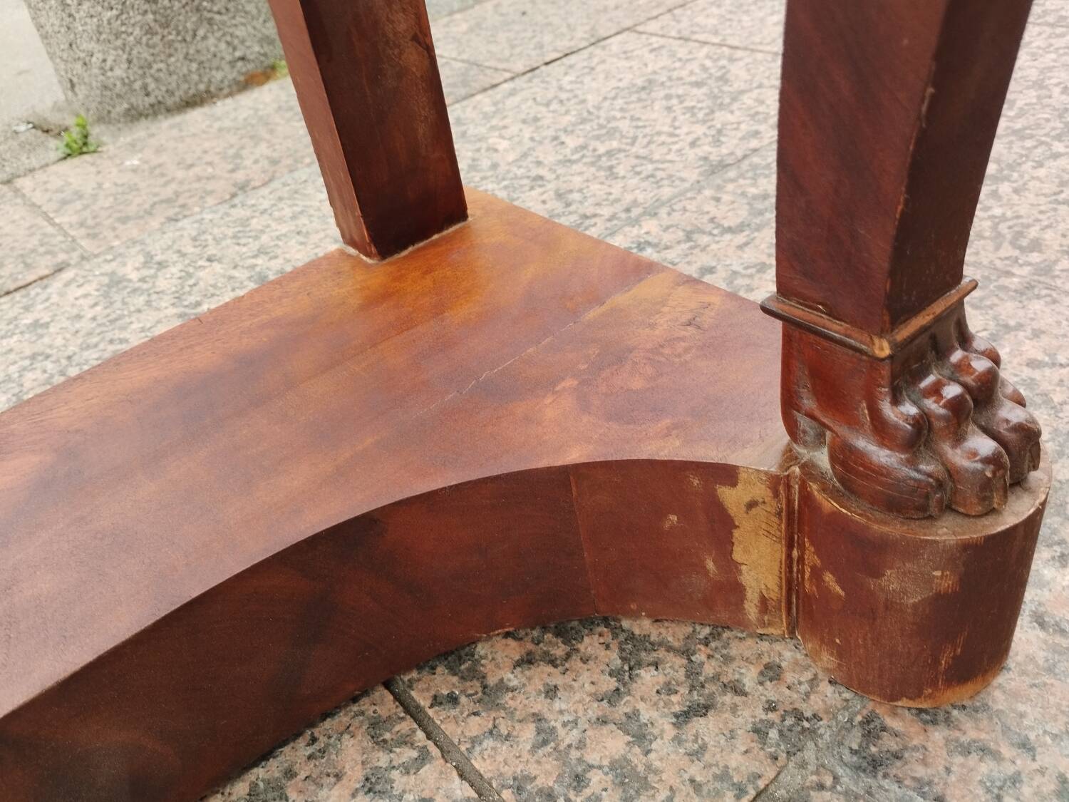 Antique Louis XVI style console with marble top