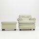 Poltrona Frau 'Dream B' armchair and ottoman, Italy, 1980s