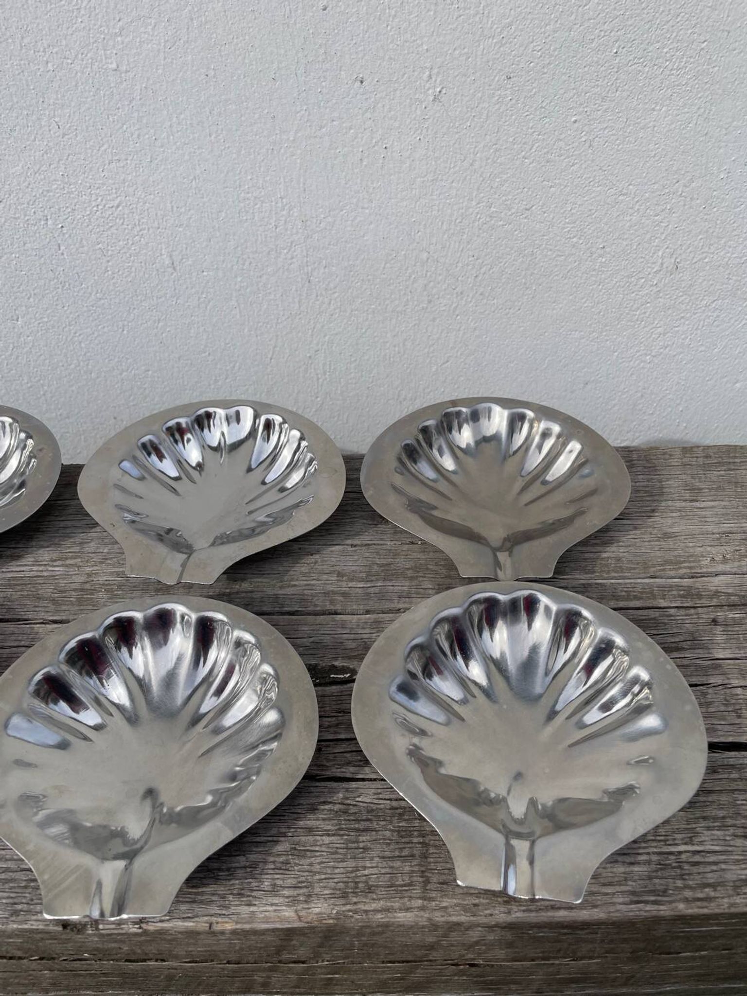 8 coupelles coquillage en inox