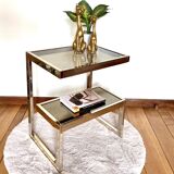 Belgochrom 'G' gold plated side table