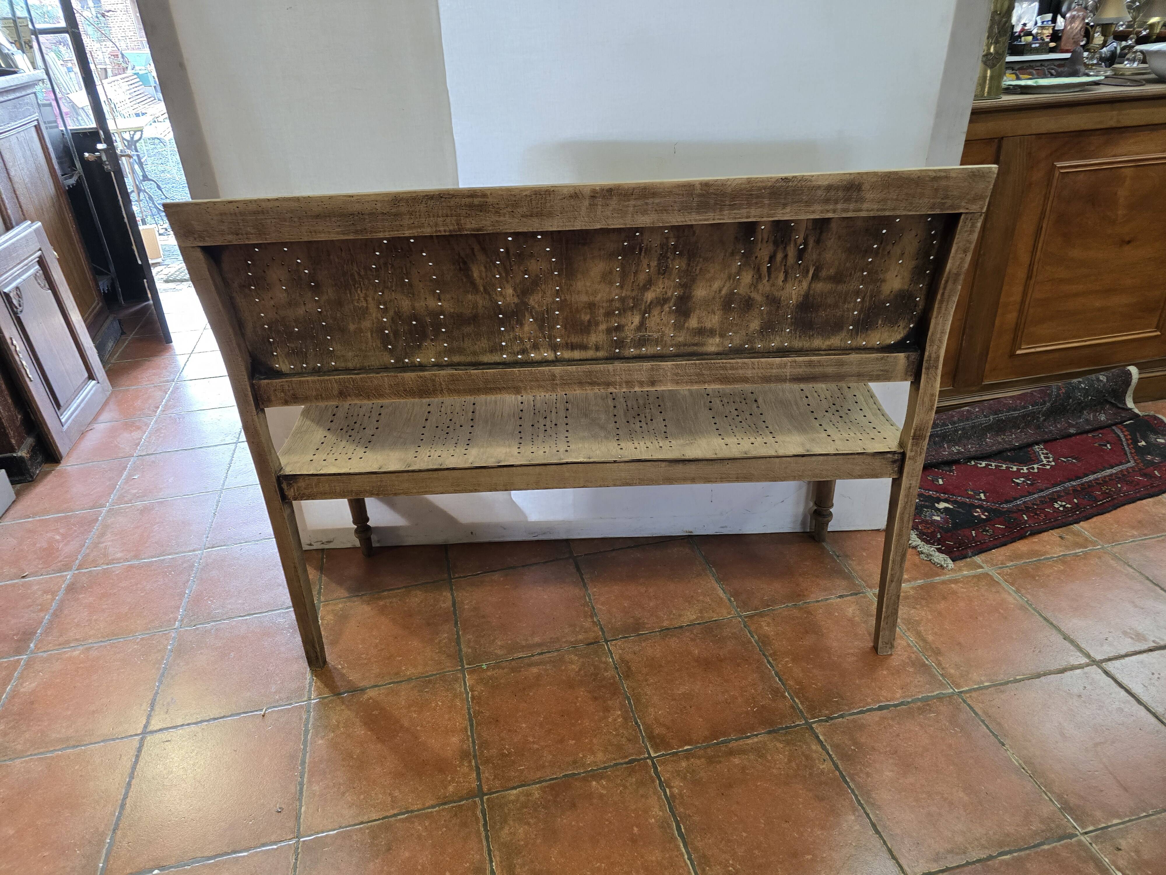 Wooden bistro bench, 120cm long