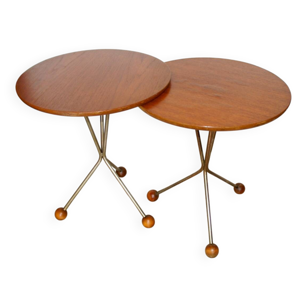 Paire de tables basses scandinaves par Albert Larsson édition Alberts Tibro