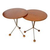 Paire de tables basses scandinaves par Albert Larsson édition Alberts Tibro
