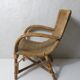 old rattan armchair for children
