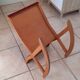 Repose pieds bois et velours vintage