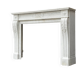 Louis XVI style fireplace in Carrara marble, circa 1880.