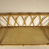 Rattan wall shelf