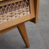 Vintage rattan dresser