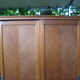 Sliding cabinet veneered vintage oak 50/60
