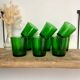 6 verres texturés verts Arcoroc Sierra vintage