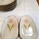 Niderviller Tulip stoneware plates and bowls
