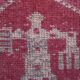 Vintage Turkish rug from Oushak, hand-woven 87x302 cm