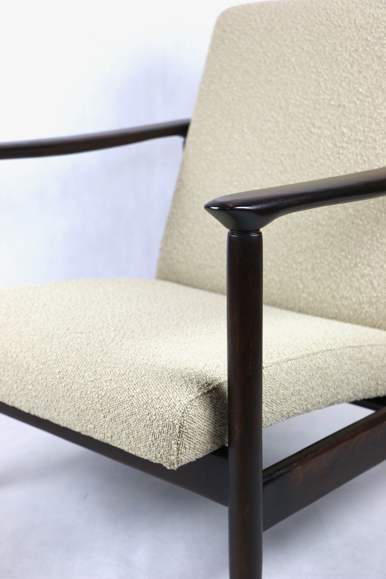 Beige Boucle GFM-142 Armchair by Edmund Homa, 1970s
