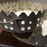 Pair of white patinated metal trays