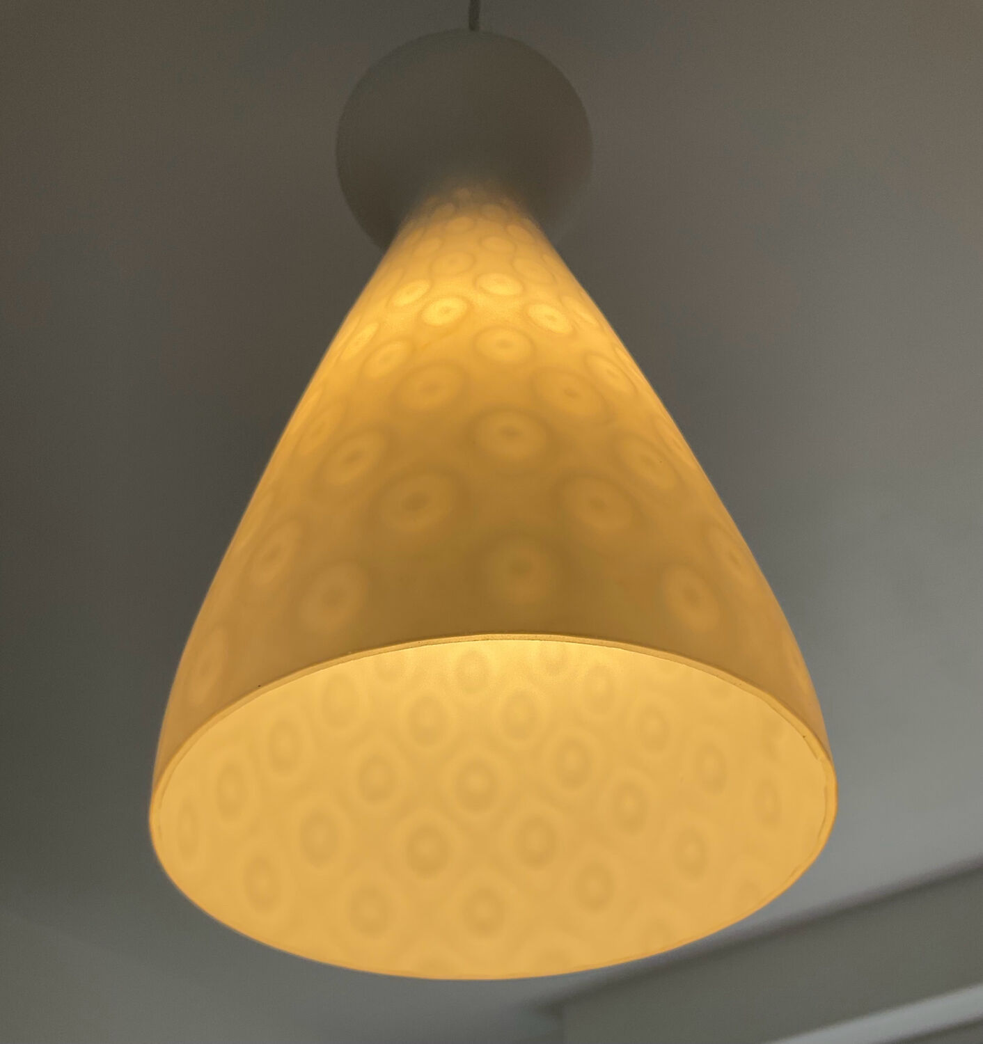 Vintage opaline pendant light from the 60s and 70s