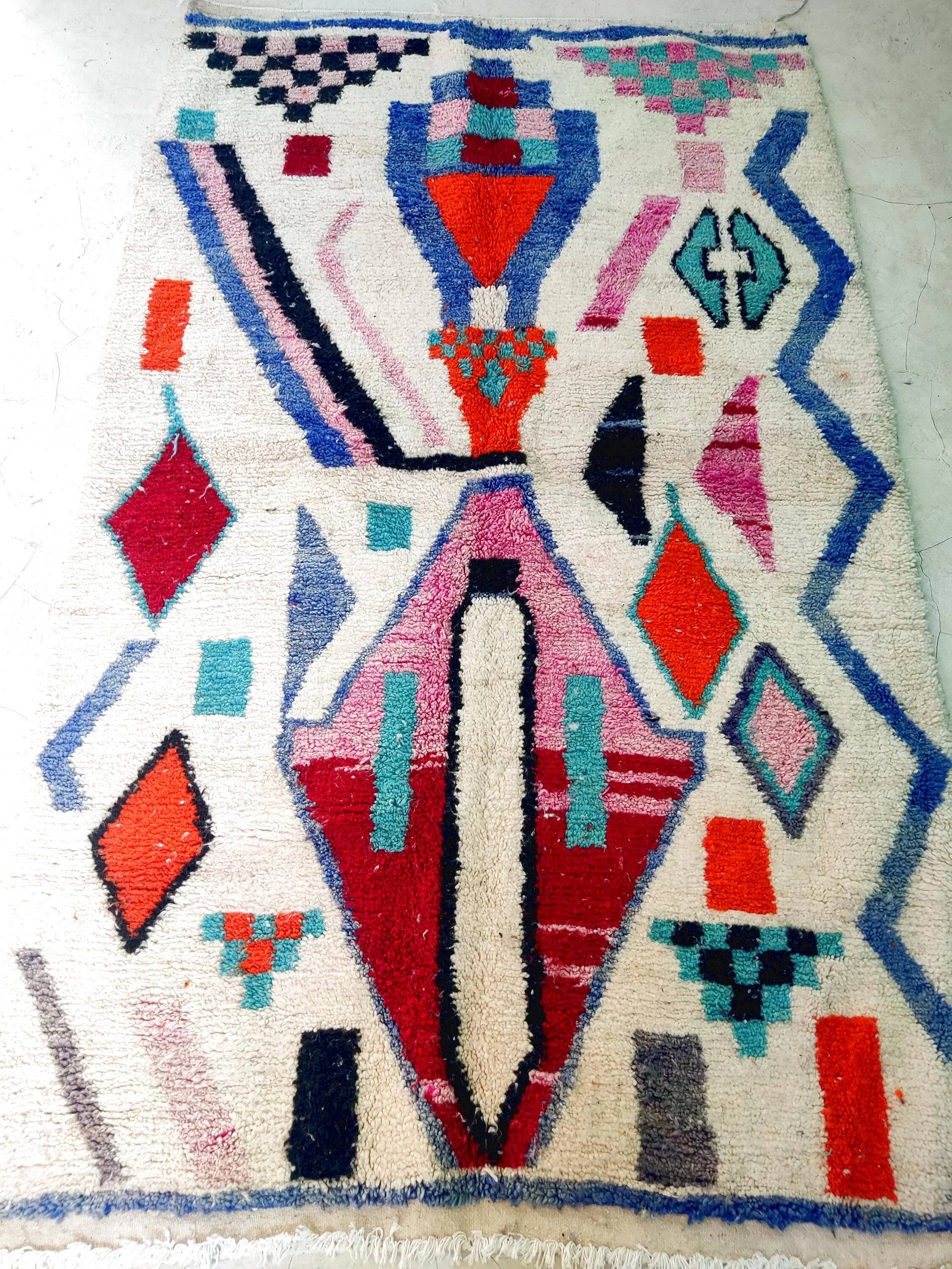 Handmade Moroccan rug in wool 3 x 2 m