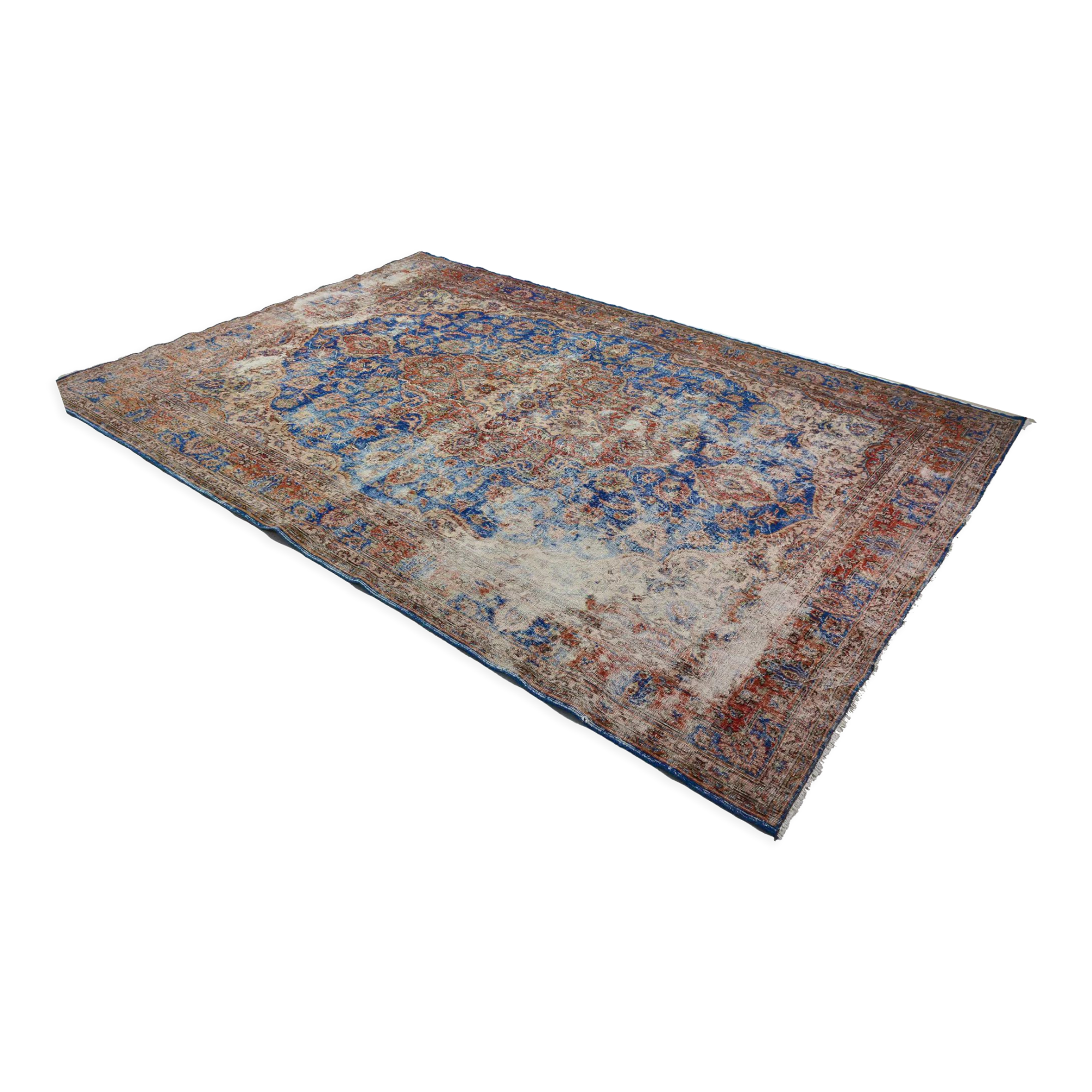 Anatolian handmade vintage rug 372 cm x 267 cm