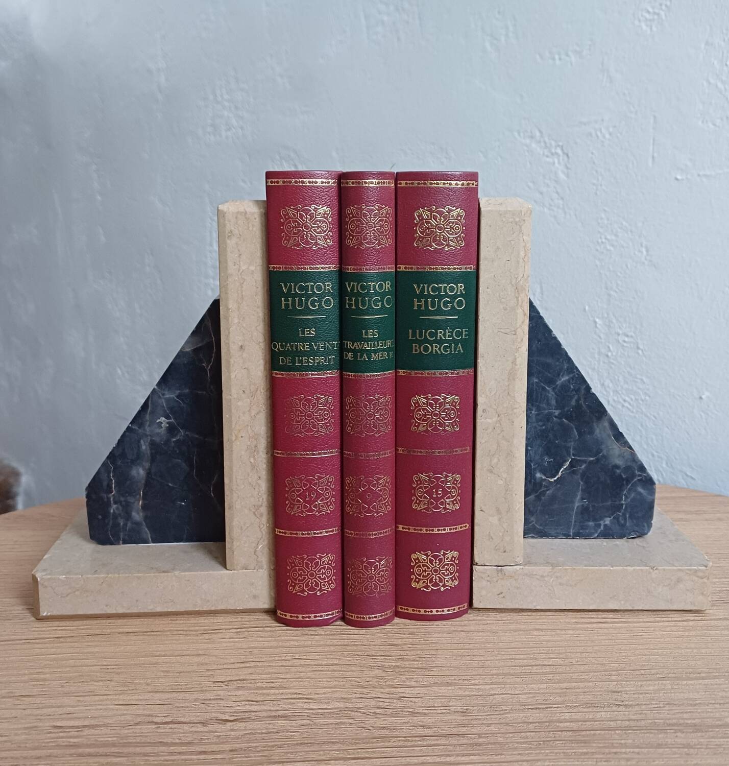 2 Stone Bookends – Art Deco Minimalist Design, France, c. 1930s–1950s