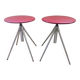 German red leather swivel filigree rotating height adjusting stools by Hailo 1960s, Set of 2