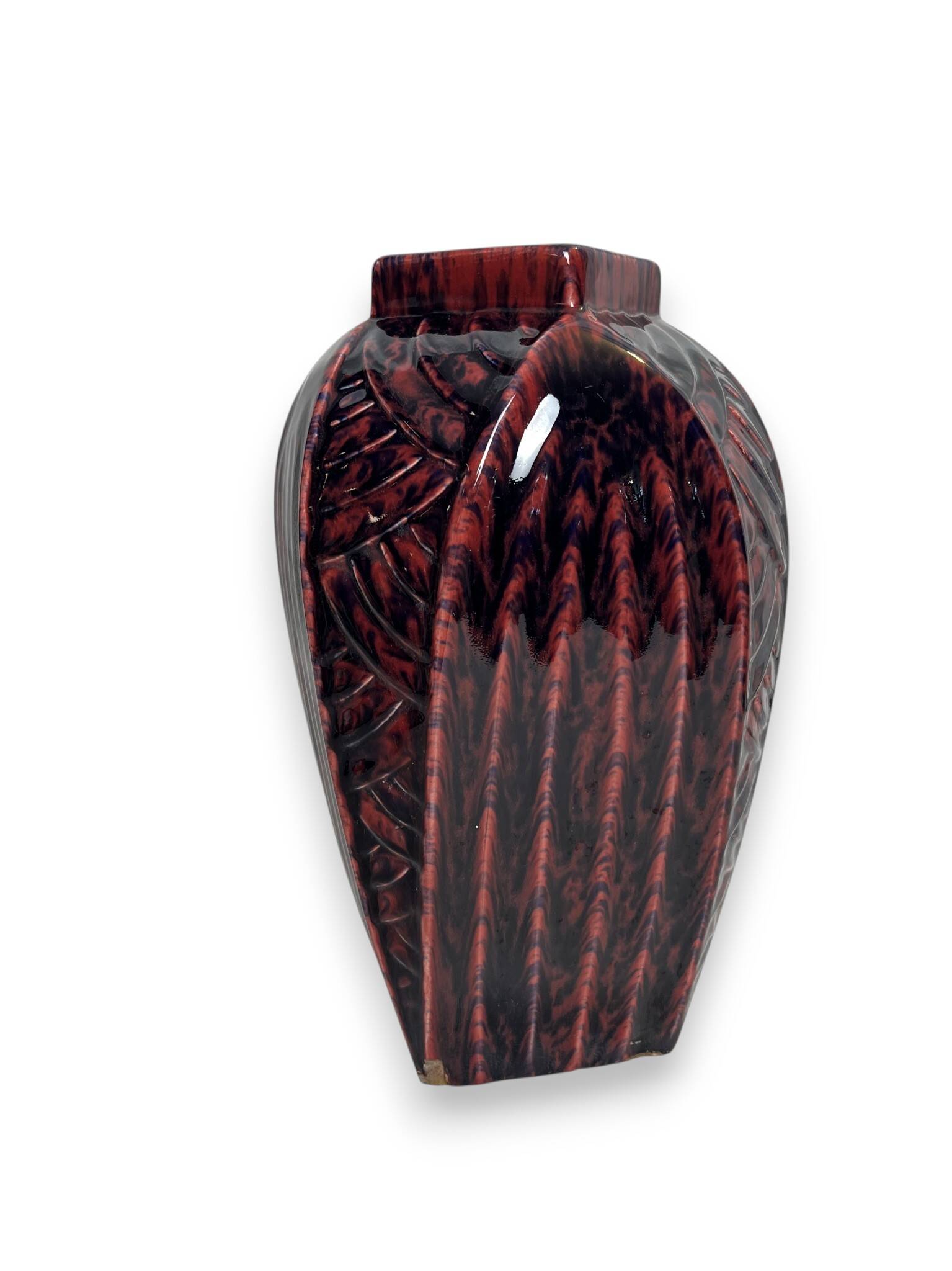Art Deco, polychrome ceramic vase circa 1930